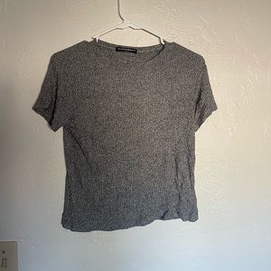 Brandy Melville Grey Short Sleeve Shirt